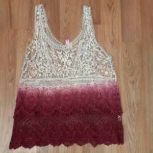 DOLLED UP BY F.A.N.G  woman’s crochet tank top